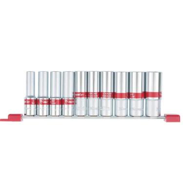 Imagem de Jogo de soquete sextavado longo encaixe 1/2pol., cromo vanadio, 10-22m