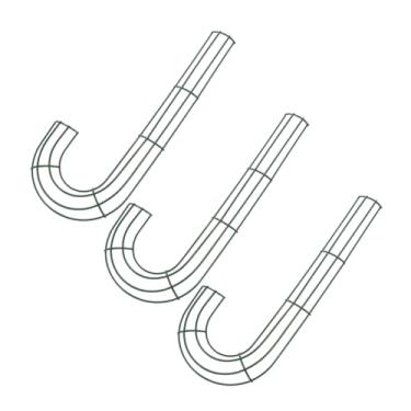 Imagem de Cabilock 3 peças Moldura de guirlanda de metal de bengala doce: forma de guirlanda de arame - anéis em forma de J para festivais e decorações de Natal para a porta da frente, artesanato, faça você