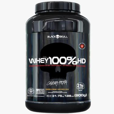 Imagem de Caveira Preta Whey 100% HD BlackSkull - 900g (WPC, WPI E WPH)-Unissex