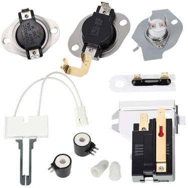 Imagem de Copkim 279834 Kit de bobina de secador a gás Kit de reparo de conector de secador de gás compatível com Kenmore WP338906 peça de bobinas solenóides de ignição com sensor de chama, 279311, 3387134