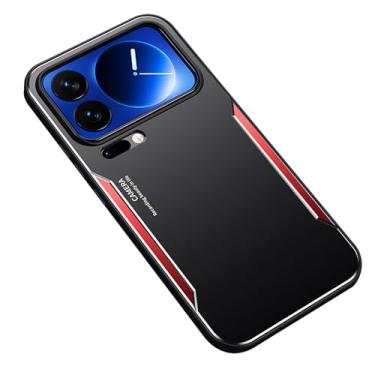 Imagem de HAOMRIYL Capa para Xiaomi 17 Pro Max/17 Pro/17, capa de proteção de lente traseira de PC antiqueda slim fit, vermelha, 17 Pro Max
