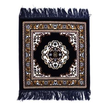 Imagem de ASHIRWAD Puja Aasan Tapete de lã de veludo Pooja Aassan Tapete de pano de meditação Aasanam Colchão (Azul-4)