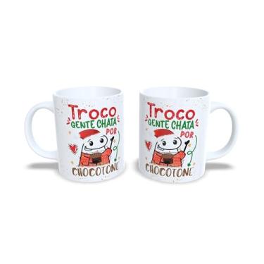 Imagem de Caneca de Cerâmica Gente Que Ama Panetone, Branca, 325ml, Design Natalino com Personagem Festivo (11)