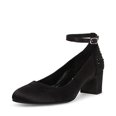 Imagem de Steve Madden Sandália Jpenyy infantil unissex, Cetim preto, 2 Little Kid