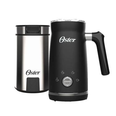 Imagem de Kit Moedor De Café Inox E Espumador De Leite Oster 220V