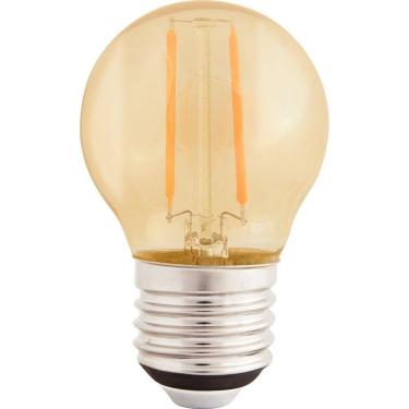 Imagem de Lâmpada Led Filamento Tramontina G45 4w 2200k Luz Amarela Vidro âmbar Tramontina