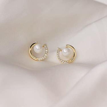 Imagem de Brincos Argolas Banhados À Ouro 18k Cravejadas Micro Zircônia