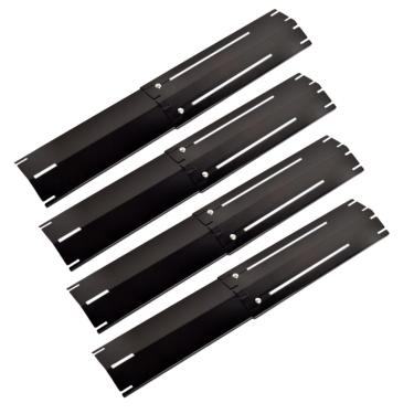 Imagem de APPLEWIN Placas de calor universais para churrasqueira, protetor de placa de calor de aço de porcelana ajustável, barraca térmica, capas de queimador, domador de chamas para substituição de