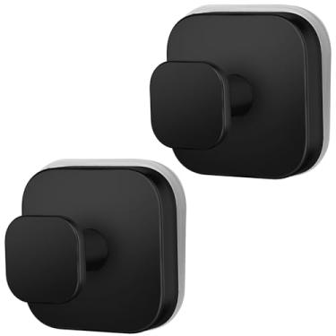 Imagem de Ganchos de ventosa para grinaldas em vidro, 2025 novos ganchos sem broca para pendurar na parede de chuveiro, suporte de guirlanda de ventosa para espelhos de janela de porta de vidro (preto)