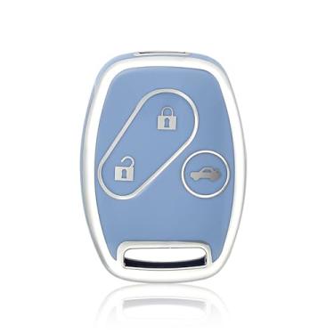 Imagem de Capa para chave de controle remoto de carro de TPU para Honda Accord Civic CRV CR-V Pilot Insight Ridgeline protetor suporte bolsa acessórios