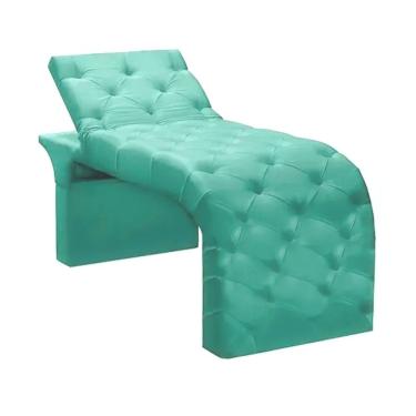 Imagem de Maca Estofada Estética Cílios Regulável Spa Suede Ivete Cor:azul Tiffany