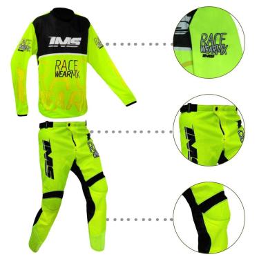 Imagem de Conjunto Camisa Calça Ims Mx 2025 Trilha Motocross Flúor