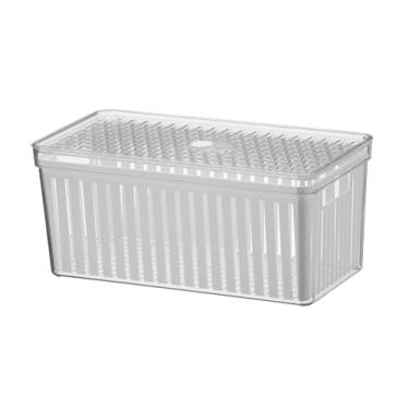 Imagem de ORGANIZADOR DE GELADEIRA G - COM CESTO - TRANSPARENTE