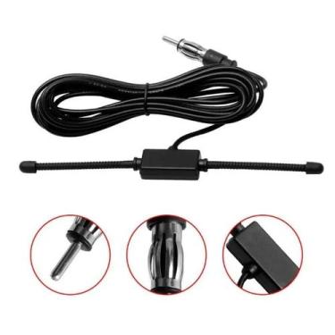 Imagem de Antena De Vidro Para Carro E Barco AM FM Com Adaptador De Cabo Divisor