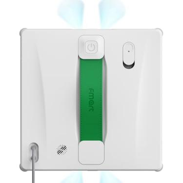 Imagem de Fmart W8 Mini robo limpa vidro, 8000Pa, ultrafino, spray ultrassônico 4 vias, limpeza de bordas, rota inteligente, segurança em 9 níveis, controle por app e controle remoto