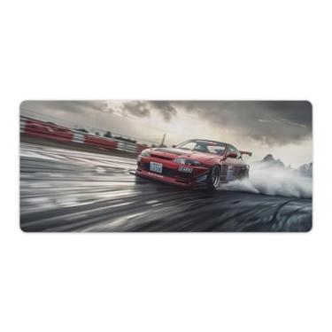 Imagem de FoRes JDM Tapete de mouse grande para jogos japonês Drift S15 Water Splash Cool Base de borracha antiderrapante, acessórios para laptop, computador, suprimentos, bloco de escrita para escritório,