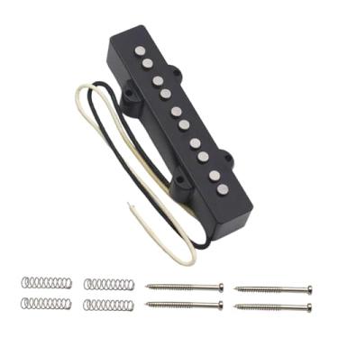 Imagem de menolana Captador de baixo Single Coil robusto e leve, fácil de instalar, para 5 cordas, substituição profissional de pré-amplificador, amplificador, captador, Preto, Pescoço