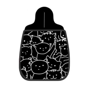 Imagem de Lixeira De Carro Organizador Gatos Preto e Branco