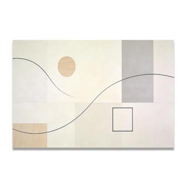 Imagem de LKXGRRSFG Minimalismo sensorial Arte em tela minimalista: Serenidade tons neutros grande área em branco para decoração de espaço calmo 60 x 75 cm sem moldura