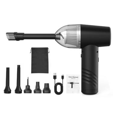 Imagem de Jiawu Aspirador de pó Portátil para Carro, Velocidades de 3 Níveis, Aspirador de pó Sem Fio e Espanador de Ar, Soprador de Ar Portátil Com Vários Bicos, Ferramenta de Limpeza (VC43 3 em 1 soprar e