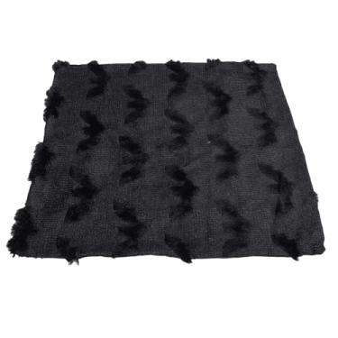 Imagem de POCREATION Capa de Almofada Assustadora de Halloween, Capa Decorativa para Sofá Em Poliéster para Sala de Estar ou Cama, Com Zíper Oculto, 45x45 Cm (Morcego Preto 45 x 45 cm / 17,7 x 17 cm)