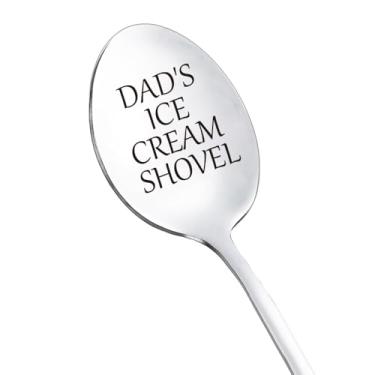 Imagem de Pá de sorvete do pai, presente de dia dos pais, colher de sorvete de aço inoxidável, presentes de pai da filha, presente engraçado para o pai para aniversário, Natal e Ação de Graças