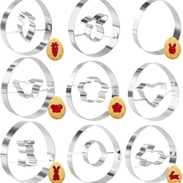 Imagem de Cortador de Biscoitos da Páscoa | 9 Peças em Aço Inoxidável Utensílios de Cozinha - Forma Para E Fondant,Para Pais Principiantes Entusiastas de Artesanato Atividades em Casa