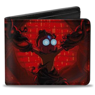 Imagem de Buckle-Down Carteira Rick and Morty, Bifold, Morty Ferrofluid Death Crystals Scene Reds, couro vegano