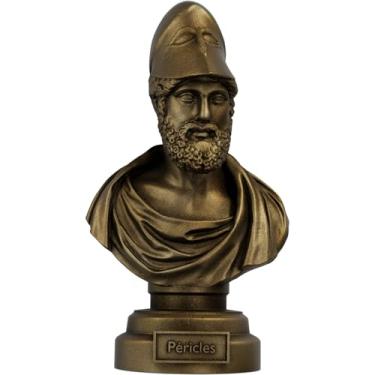 Imagem de Estátua Busto Péricles - Estadista Grego (Cor Ouro Velho)