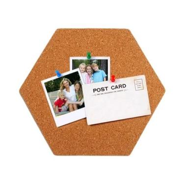 Imagem de Adesivos De Cortiça Hexagonais DIY Para Decoração De Paredes, Quadro D