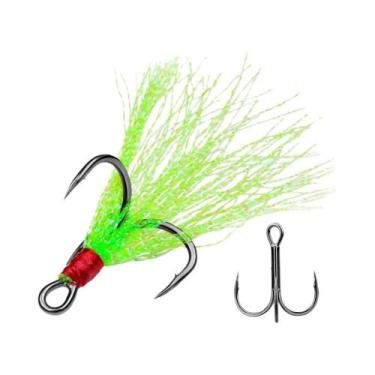 Imagem de Anzóis Triplos De Pesca Em Aço Carbono Reforçado Com Espinhos, Força 4