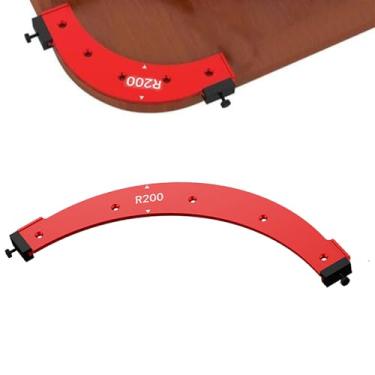 Imagem de Shakven Modelo de roteador Radius Jig,Guia de roteamento de canto - Modelos de roteador resistentes Guia de roteamento em liga de alumínio - Modelos de raio de modelo de roteamento de alta precisão