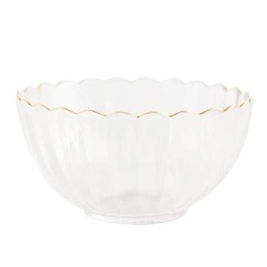 Imagem de Tigela de vidro transparente para salada com prato de salada de frutas com Phnom Penh (tigela grande)