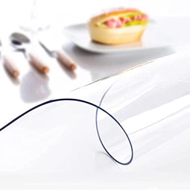 Imagem de Tapetes de escritório, tapete transparente, piso de madeira, tapete de cadeira de escritório, cadeira de escritório, tapete de cadeira de mesa de 2,0 mm, tapete de PVC para pisos alcatifados (16 x 72