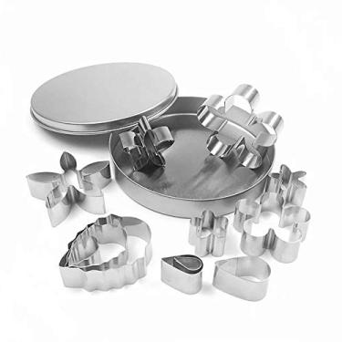 Imagem de 12pcs Ferramenta de Bolo Forma Flor Criativa Assar Cortador Biscoitos Cozinha Cortando Açúcares Biscoito Doce Sobremesa Massa Chocolate Frutas Legumes