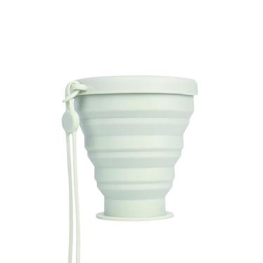 Imagem de Copo de viagem dobrável de silicone, copo dobrável de silicone com tampas, copo expansível para caminhadas, viagens ao ar livre (verde)