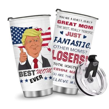 Imagem de Copos de café de viagem isolados caneca garrafa de água dia das mães presentes de aniversário para mãe avó mulheres 590 ml gelado quente e frio