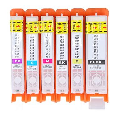 Imagem de Caixa de Impressora Jato de Tinta, Cartucho de Tinta de 6 Cores, Acessórios de Impressora, Substituição de Caixa de Jato de Tinta para TS705 TR7550, Cartuchos de Tinta para