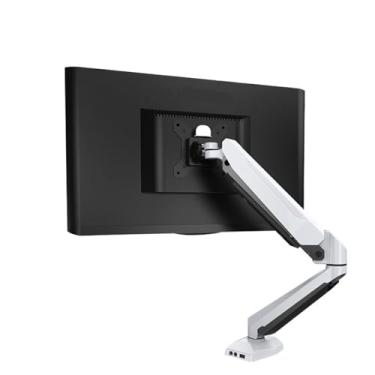 Imagem de BEGWVDJTP Suporte para monitor de tela grande de mesa, levantamento de pressão de ar e elevação, rotação universal 81.3 cm GM212U (branco)
