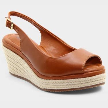 Imagem de Sandália Anabela Bottero Botluana Feminina - Caramelo, 37