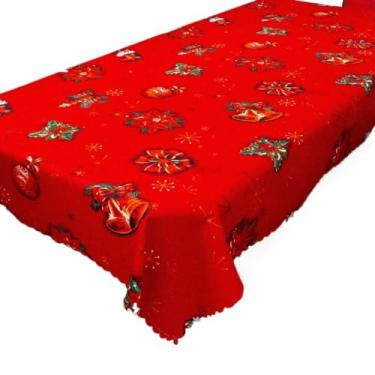 Imagem de Toalha de Mesa Natalina 12 Lugares 3,50m x 1,40m Oxford Estampado(Cor 21)