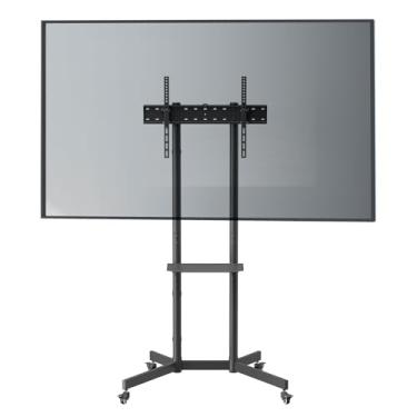 Imagem de Pedestal Suporte TV Life 37" a 70" com Rodas Carrinho Móvel Ajuste de Altura para Eventos e Escritório Base Estável Compatível VESA Universal Videoconferência
