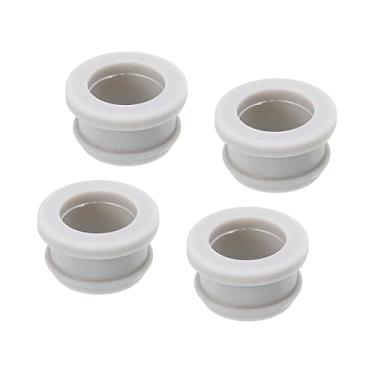 Imagem de 4 peças de encaixe com ilhós de borracha diâmetro de montagem 20 mm ID 16 mm H 14 mm vedação anti-arranhões para caixa elétrica cabo tubo cinza