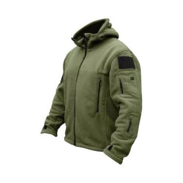 Imagem de Jaqueta Tática Térmica De Inverno Masculina Com Capuz Softshell Para E