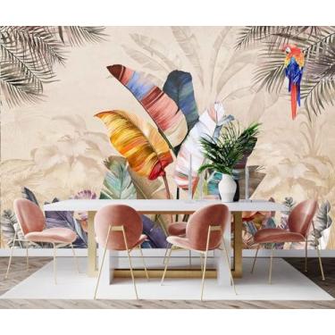 Imagem de Toolhom Fundo abstrato papel de parede floral jardim, murais de parede para sala de estar, quarto, banheiro decoração de parede (não autoadesivo)