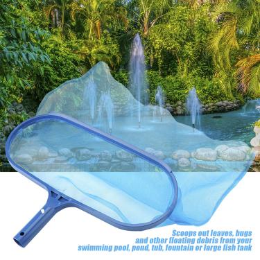 Imagem de Generic Rede de Skimmer de Folhas de Malha Fina de Plástico Azul para Ferramenta de Limpeza de Piscina, Acessório de Poste Telescópico, Limpeza Portátil e Sem Esforço para áreas de águas Profundas