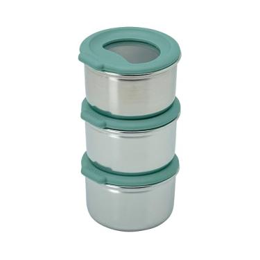 Imagem de Smash Almoço de aço inoxidável sem plástico com tampa de vidro – seguro para micro-ondas, à prova de vazamento, borda de silicone durável, lavável na lava-louças – Vencedor do prêmio Good Design 2025