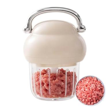 Imagem de Processador de Alimentos | Com Alça Recipiente de Moagem 350 ml,Picador De Carne E Processador Mini - Para Purê De Pimenta Cebala Legumes Cozinha Casa Acampamento Viagem Piquenique