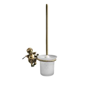 Imagem de Conjunto de acessórios de hardware de banheiro dourado, anel de toalha e gancho de roupão, suporte de papel higiênico, barra de toalha, suporte de escova de vaso sanitário, suporte de escova de vaso