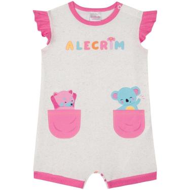 Imagem de Macaquinho Bebê Menina Alecrim Bichinhos Rosa Kukiê-Feminino